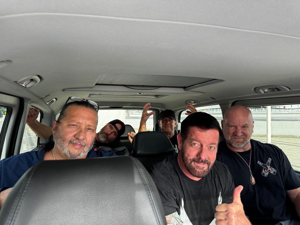Nasty Savage on our way to Dryanovo Bulgaria to play the Running Free Festival